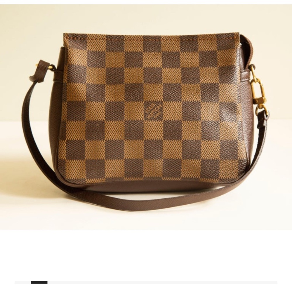 Brown Checkered Shoulder Bag
